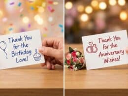 Short Thank You Messages for Birthday & Anniversary Wishes