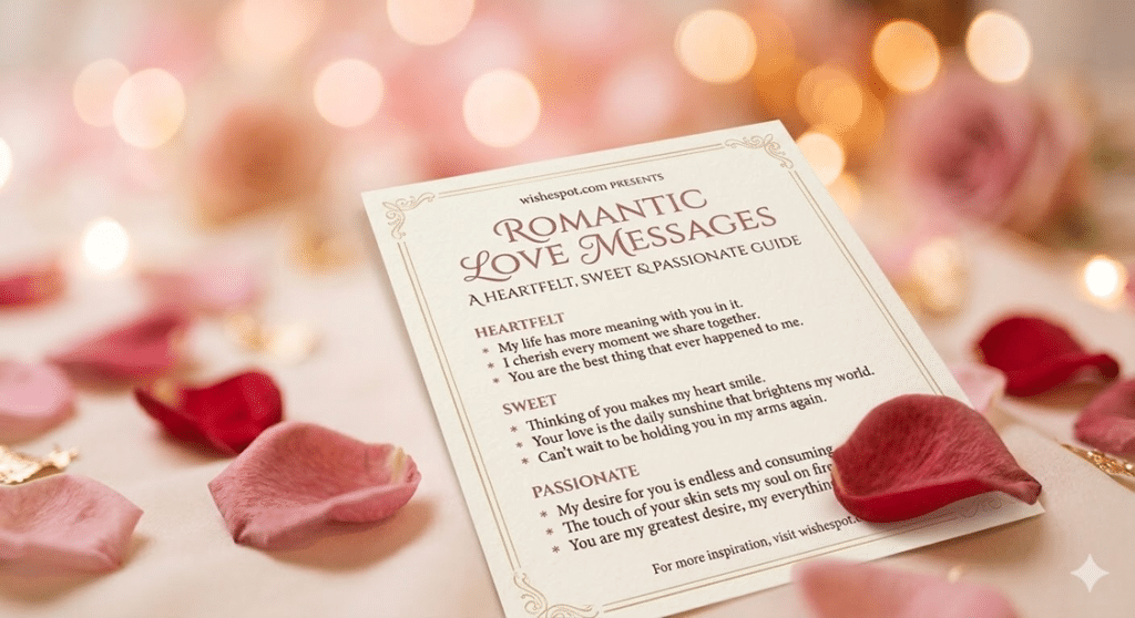 50 Romantic Love Messages (2026) - Heartfelt, Sweet & Passionate Texts