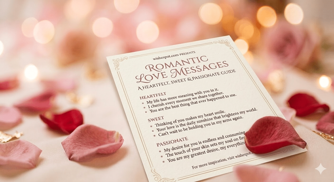 50 Romantic Love Messages (2026) – Heartfelt, Sweet & Passionate Texts